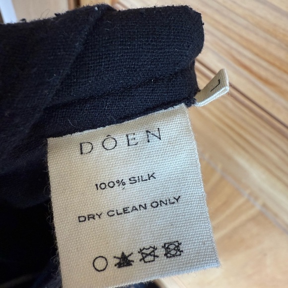RARE Black Raw Silk Ash Dress from Doen - Picture 8 of 11